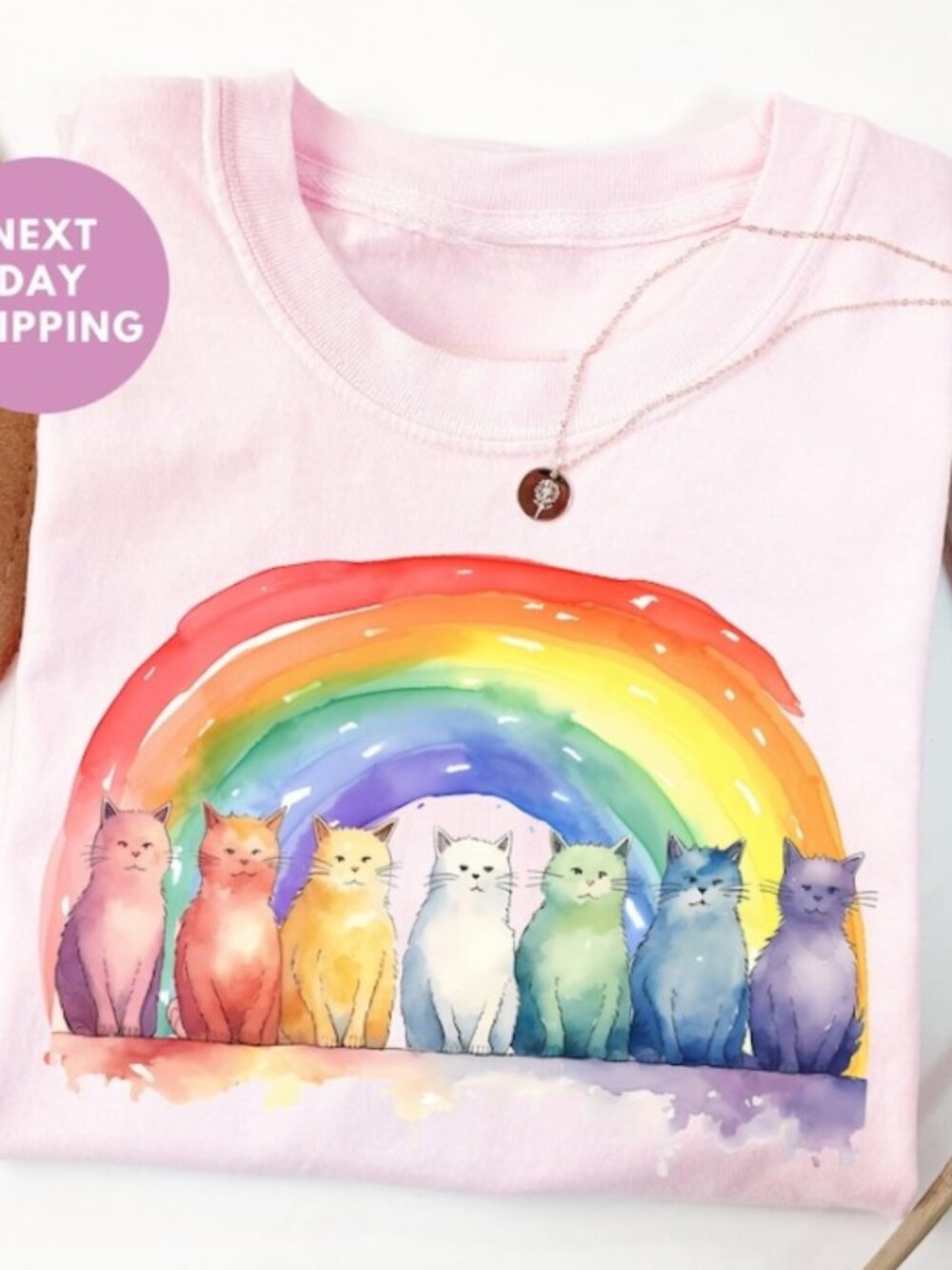 Watercolor Rainbow Cat Ally Shirt, Cat Pride Shirt, Funny Pride Shirt